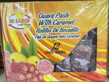 Guava Paste with Caramel Rollitos de Bocadillo 12 units pasta de guayaba
