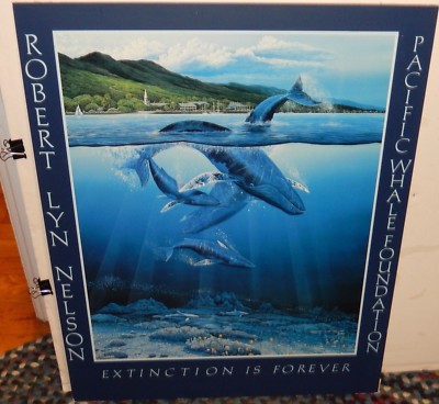 Robert Lyn Nelson 額入りポスター　サインあり Greenpeace Hawaii Signed Framed 1984 Poster Robert Lyn Nelson Save