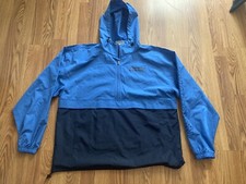 Champion Authentic Athleticwear Blue Hooded Half Zip Windbreaker Mens XL
