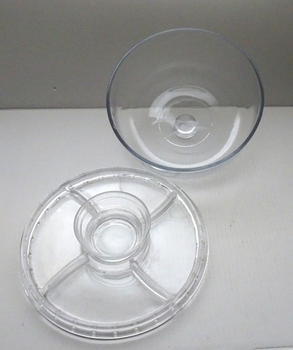 Elegant 12" Clear Glass 4 in 1 Cake Stand w/Heavy Dome Cover by Luigi Bormioli - Picture 12 of 14