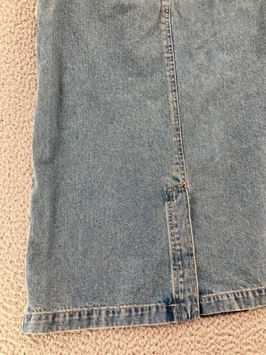 J Jill Skirt Womens 10T Blue Denim A Line Of The Blue Embossed Cut Mid Rise - Picture 18 of 22