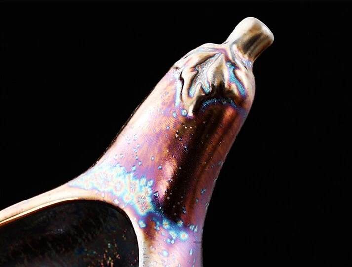 Juego de té completo cambio de horno porcelana Tianmu Jianzhan tetera Gaiwan tazas de té Foto 3 de 4