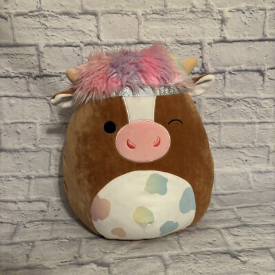 Squishmallows Squish-Doos Tomar The Brown Cow 16  Plush Stuffed Animal Toy