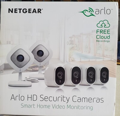 ARLO Netgear 5 camera VMK3500 wireless 1080 HD security System Used