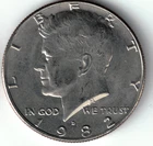 USA - 1982D - Kennedy ½ $ - Bald Eagle Version #2 - Rare - #17322