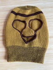 Vintage Child s Knit Robber Ski Mask 3 Hole Balaclava 70s 80s