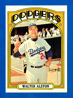 1972 TOPPS #749 WALTER ALSTON LOS ANGELES DODGERS HIGH NUMBER CARD -- EX MINT