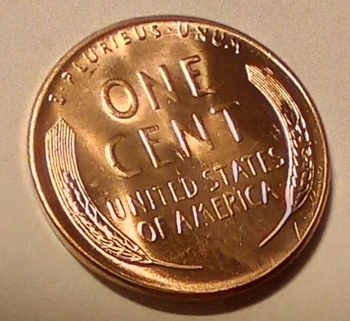 1957 D RED BIE Cent Error Uncirculated Lincoln Wheat Cent. From Unopened Roll. - Picture 6 of 11