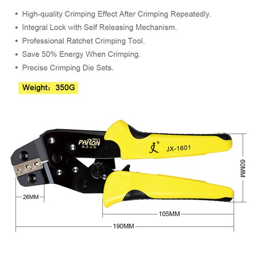 PARON JX-D5301S Ratcheting Terminal Wire Cable Crimper Crimping Plier Tools Kit - Picture 6 of 12