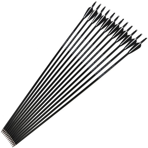 Carbon Arrow 28"/30"/32" Archery Arrows Spine500 Changeable Arrowheads Feathers - Picture 14 of 48