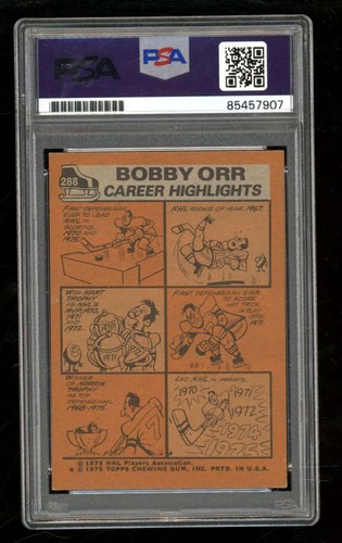 1975-76 Topps Bobby Orr Auto Autograph PSA/DNA Authentic SX3127 - Picture 2 of 2