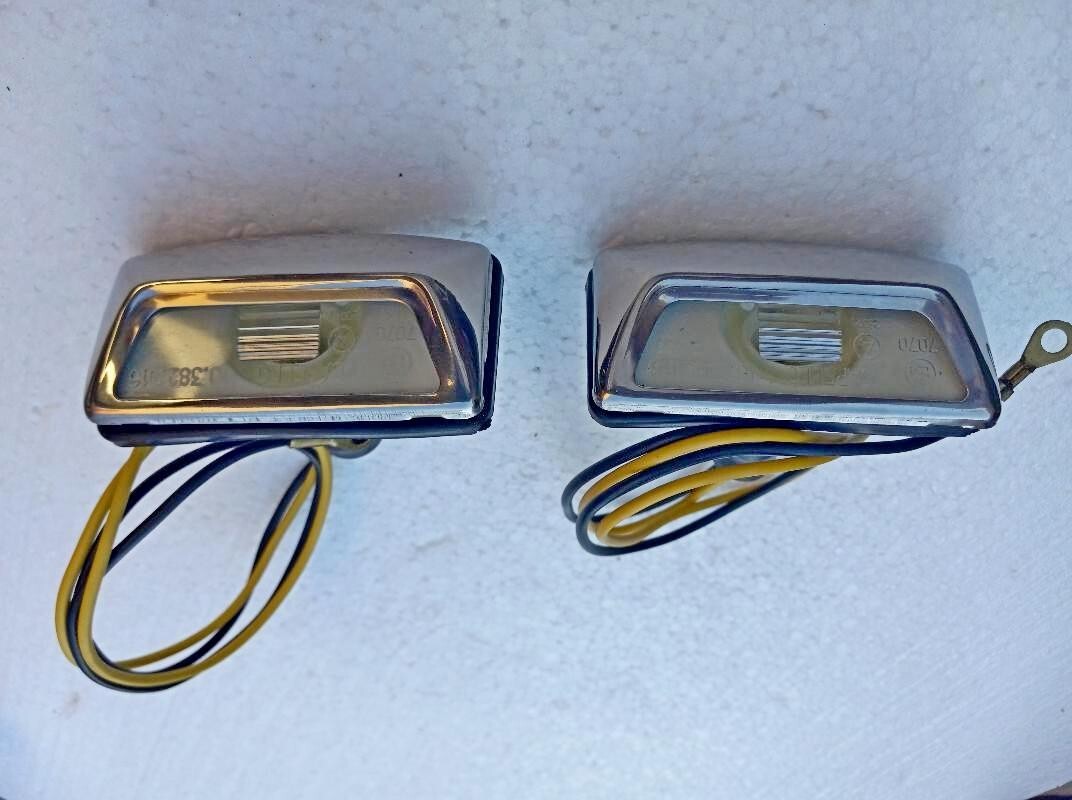 NOS 2 Carello Rear License Plate Lights- Maserati Bora, Merak Euro