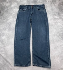 Tommy Bahama Jeans Men 38/30 Blue Stretch Bootcut Leg Cotton Tencel Comfort
