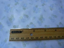 Chic House Inc Faded Blue Shabby Ditsy Roses on White Cotton Poplin 54" wide 