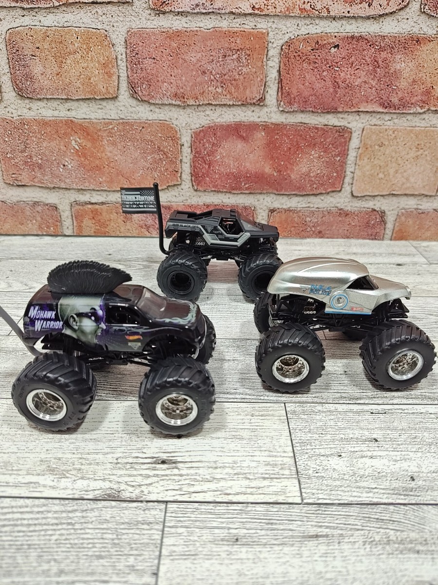 Hot Wheels Monster Jam Lot Mohawk Warrior/NEA Police/Black Ops