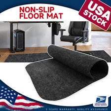 Grey 71"x40" Home Office Chair Mat for Hardwood Floor Anti-Slip Desk Chair Mat
