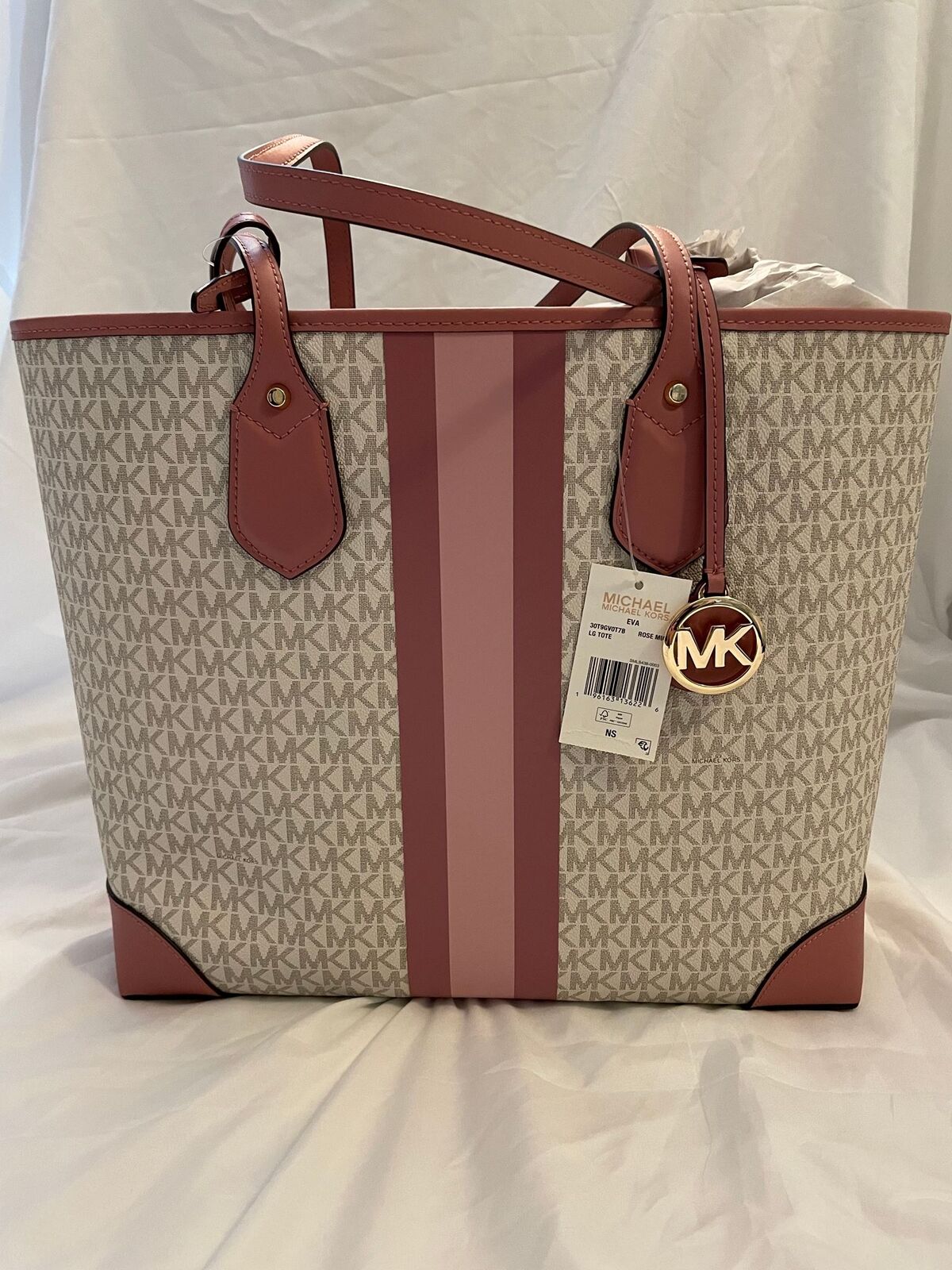 Michael Kors Eva Large Signature Logo Stripe Tote Bag - ShopStyle