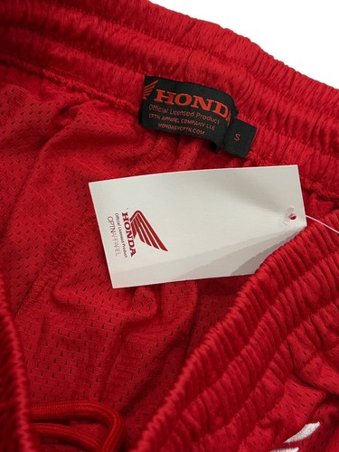 Honda Racing Team Men's Sport Mesh Embroidered Red Shorts by Urban Outfitters - Picture 5 of 10