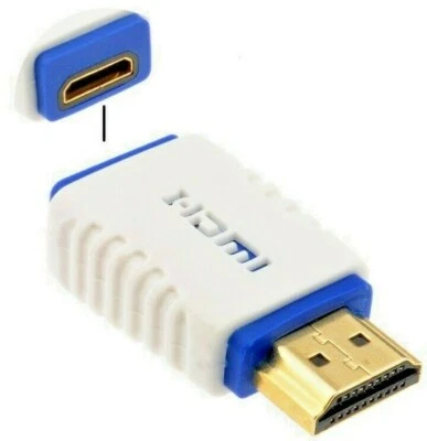 PRO-SIGNAL MINI ENCHUFE HEMBRA HDMI TIPO C A HDMI 2.0 ALTA VELOCIDAD UN ENCHUFE MACHO ADAPTADOR DORADO