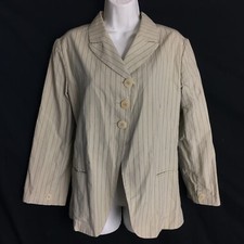 Rundholz Pinstripe Jacket 100% Cotton Size Small S Womens