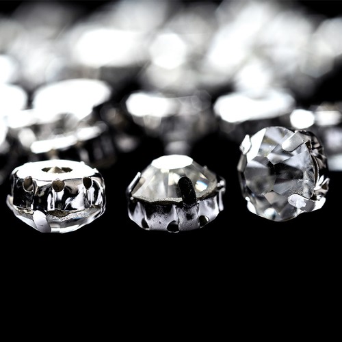 Cristal Estrás Diamante Cuentas Gemas Brillo Vidrio Joyería Hacer Artesanías - Imagen 7 de 33