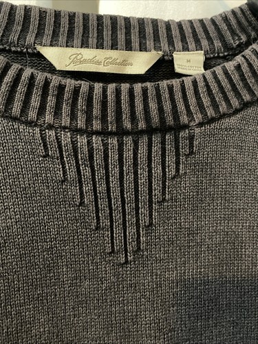 Paradise Collection Sweater Mens Medium Black Fade Wash Crew Neck 100% Cotton - Picture 5 of 7