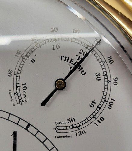 Hampton Nautical Model Porthole Quarts Wall Clock W/ Hydro & Thermo Gauges - Picture 9 of 9