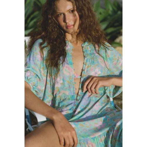 Spell & The Gypsy ~ Hibiscus Lane Button Gown Dress XL ( + XXL ) AUS 16 US 12 - Picture 5 of 17