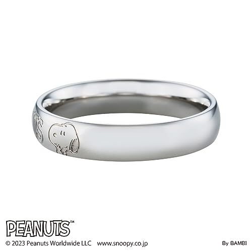 スヌーピーリング　16号 White Clover Snoopy PEANUTS Unisex Ring Surgical Stainless Steel