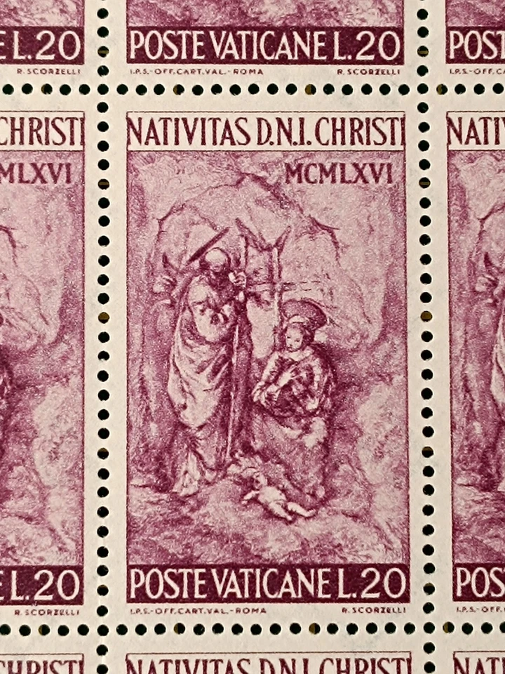 Vatican Stamps 1966,Sheet of 50,Sc A134,Signed ERROR-Sheet #,Horizontal WM, MNH - Image 4 of 4