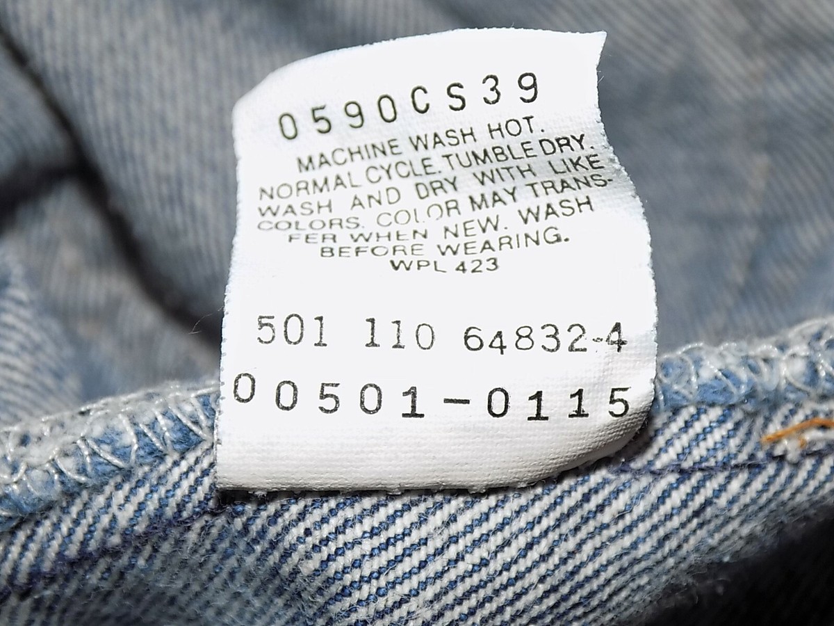 Exc! VINTAGE USA LEVI'S 501-0115 JEANS, 5-POCKET, ACTUAL Sz