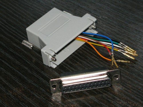 RS232 Modular Adapter DB25 Female to RJ45 COM Port converter connector - Picture 4 of 11