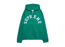 Supreme Champion Zip Up Hooded Sweatshirt Green