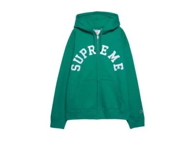 Sweat à capuche zippé Supreme Champion vert - Photo 1/3