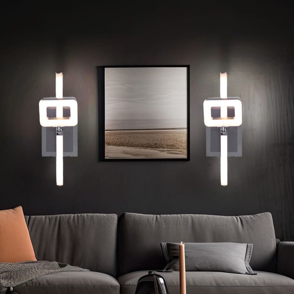 Wandleuchte Wandlampe Schlafzimmerlampe Silber 1 Flammig Schwenkbar Led 2Er Set-image