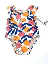 Tea Collection Swimsuit 1 PC Swimming Suit 6-9m Baby Girl Flutter Spring Citrus