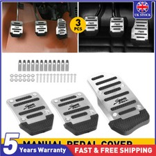 3Pcs Car Pedal Covers Manual Transmission Foot Pedals Brake Pads Non-Slip Kit UK