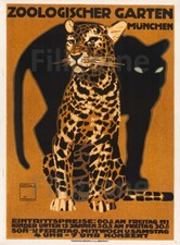 PUB ZOOLOGISCHER GARTEN MÜNCHEN Rcvv-POSTER HQ 45x60cm d'une AFFICHE VINTAGE