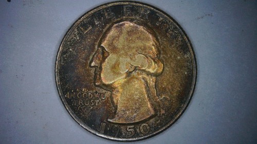 1950 S over D Washington Quarter error coin with DDO DDR