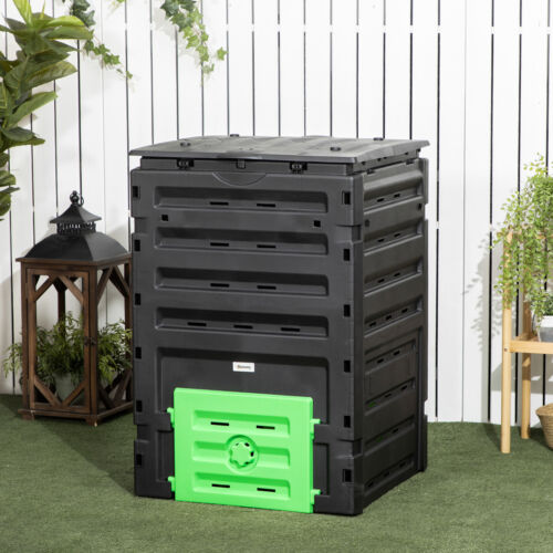 120 Gallon Compost Bin Large Composter w/ Gloves & 80 Vents - Picture 1 of 11