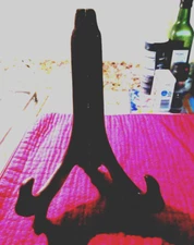 Vintage Hinged Wooden Picture/Plate Easel Stand Rosewood Lacquer 12"