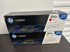 New Sealed lot of 2  ￼HP 304A Magenta Original LaserJet Toner Cartridge, CC533A