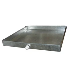 Master Flow Drain Pan 24 in. x 36 in. PVC Connector 26-Gauge Galvanized Steel
