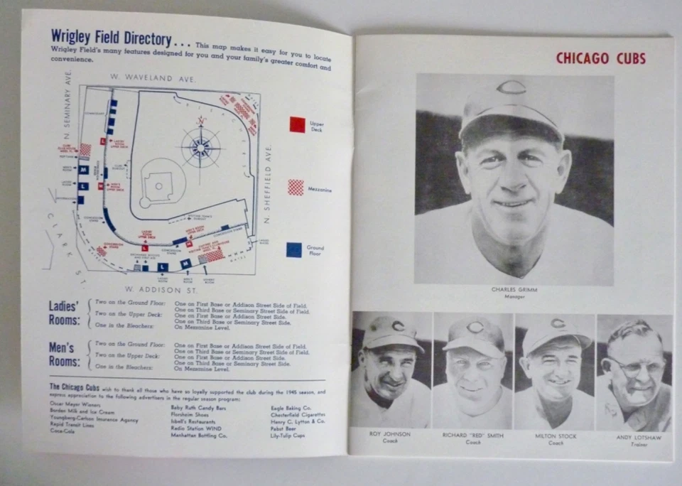 1945 World Series Baseball Program REPLICA Chicago Cubs vs Detroit Tigers - Image 4 of 4