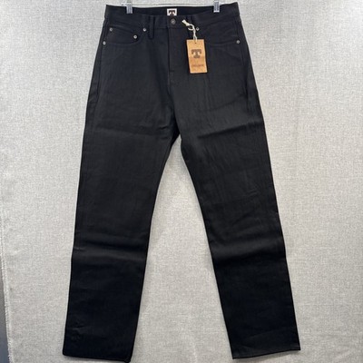 NEW Tellason Selvedge Japanese Denim Jeans 34x37 Freddy Wide Leg Black USA (B)