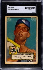 1952 Topps Mickey Mantle #311 SGC A