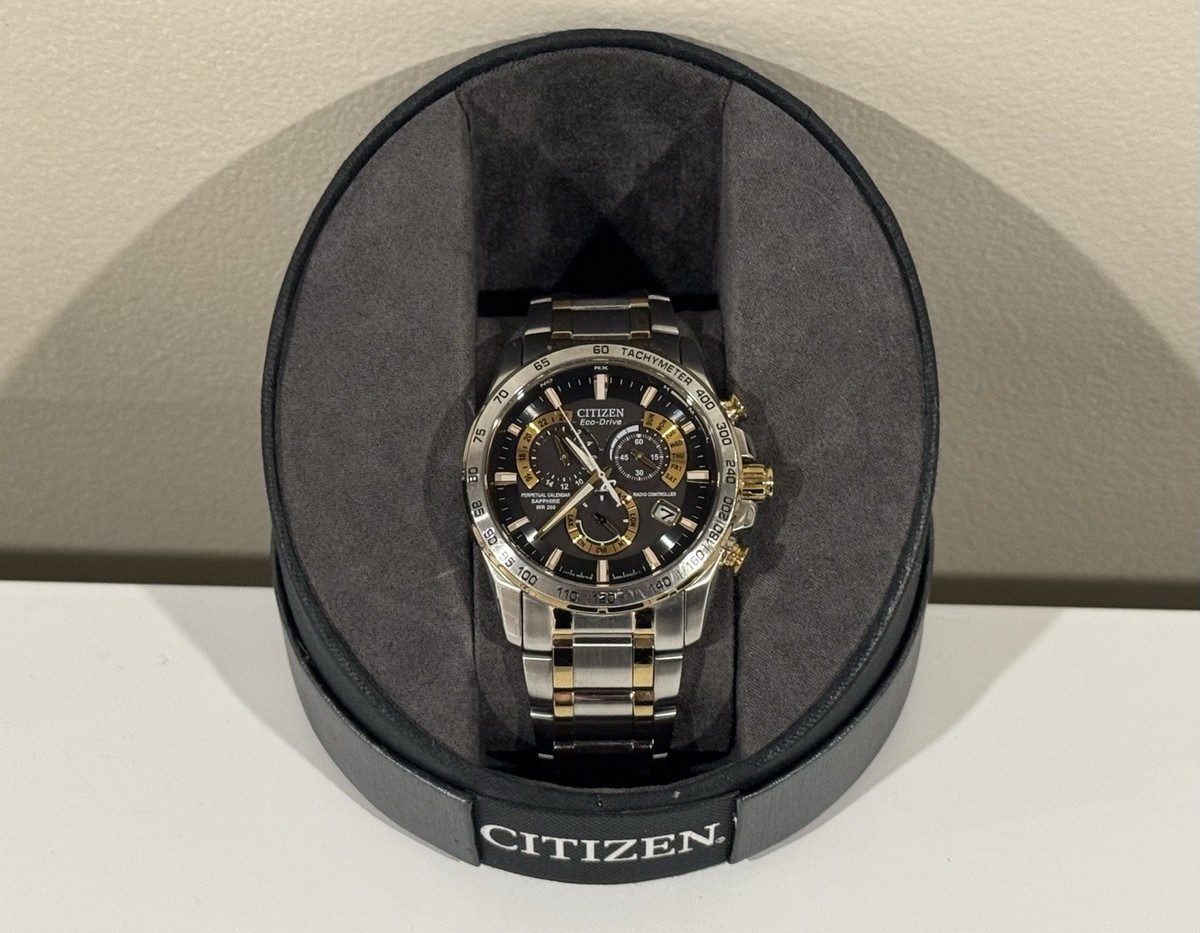 Citizen Two Tone E650 Eco-drive 200m Perpetual Chronograph Watch