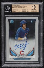 2014 Bowman Prospect Auto Chrome Kris Bryant #BCAP-KB BGS 10 PRISTINE Auto 3y6