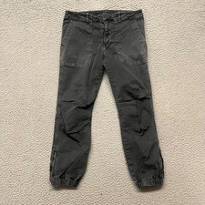 Nili Lotan Jogger Pant Womens 4 Gray Military Style Ankle Zip Contemporary Read