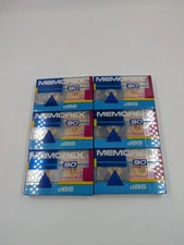 Lot Of 6 MEMOREX DBS 90 BLANK CASSETTE TAPES Vintage Sealed New 